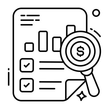 Veri analizinin düzenlenebilir tasarım simgesi 