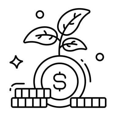 Dolar bitkisinin modern tasarım simgesi