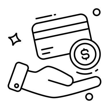 ATM kartının modern tasarım simgesi