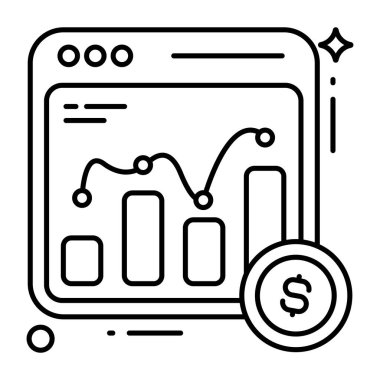 Web istatistiklerinin düz tasarım simgesi 