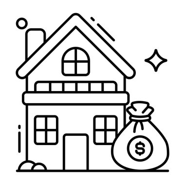 Ev ödemelerinin moda vektör tasarımı