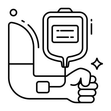 IV damlasının kavramsal düz tasarım simgesi