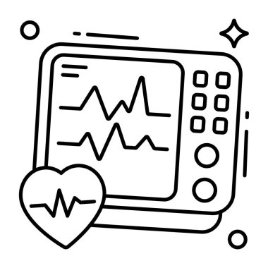 ecg monitörünün eşsiz bir tasarım simgesi