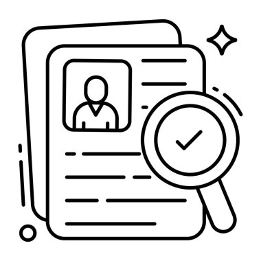 Arama adayının düzenlenebilir tasarım simgesi 