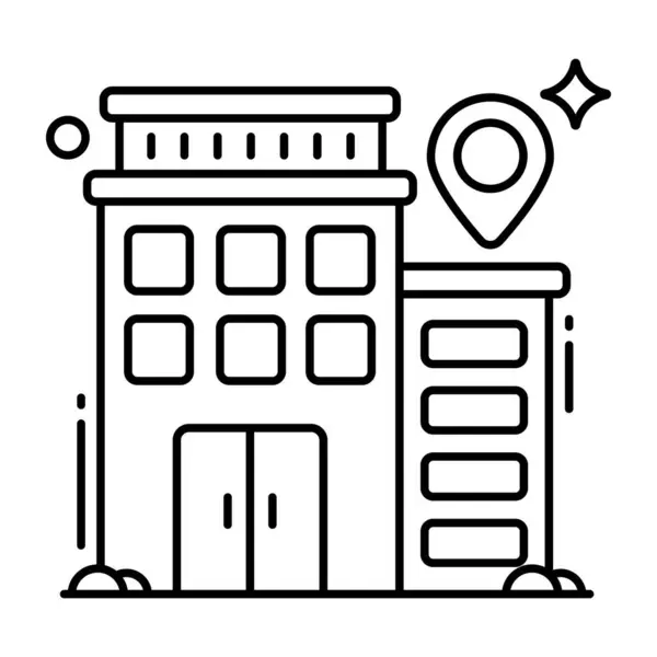 Trendy design icon of building location 