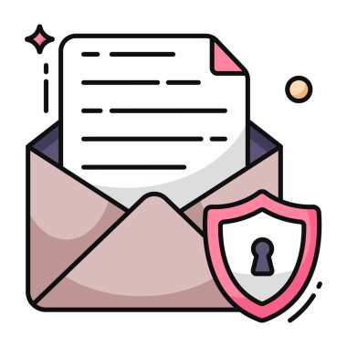 Perfect design icon of mail security 