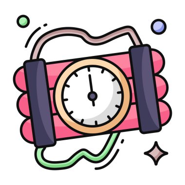 Colored design icon of time bomb