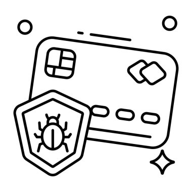 Etkilenmiş kartın modern tasarım simgesi