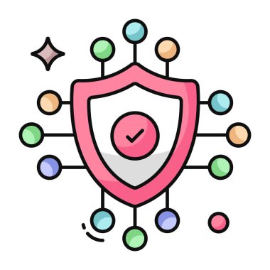 Güvenlik kalkanının düzenlenebilir tasarım simgesi