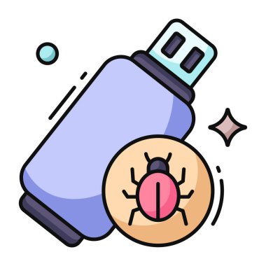 Virüslü Usb 'un en iyi indirme simgesi 