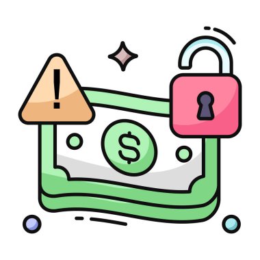 Modern design icon of financial security 