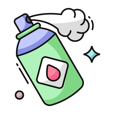 Sprey boyanın kavramsal düz tasarım simgesi 