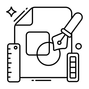 Tasarım dosyasının moda tasarım simgesi 