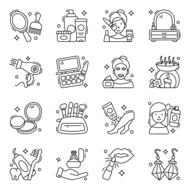 Moda Aksesuarları Hattı Simgeleri Paketi 