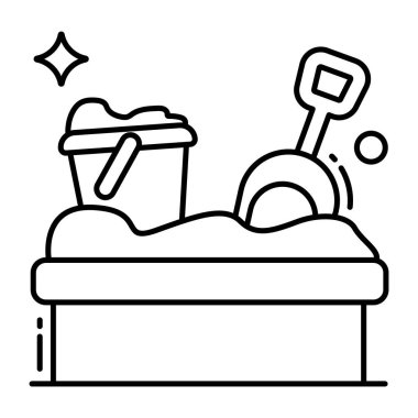 Kum kovasının simge tasarımı 