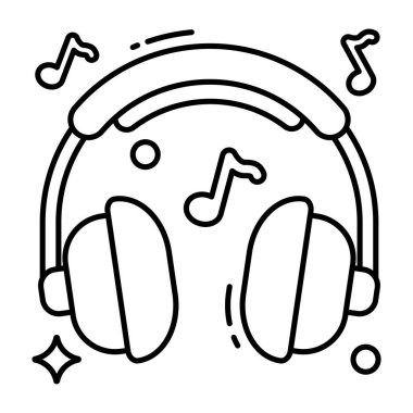 An icon design of headphones 