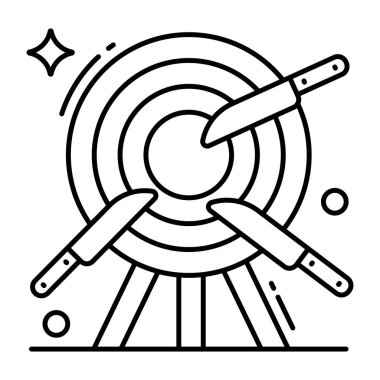 Bıçaklı pano gösteri vuruş oyunu