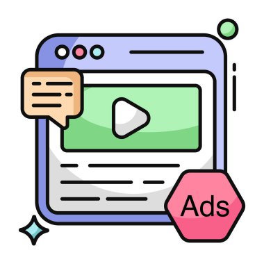 Video web sitesinin bir simge tasarımı 