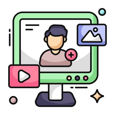 Arkadaş eklemek için eşsiz bir tasarım simgesi 