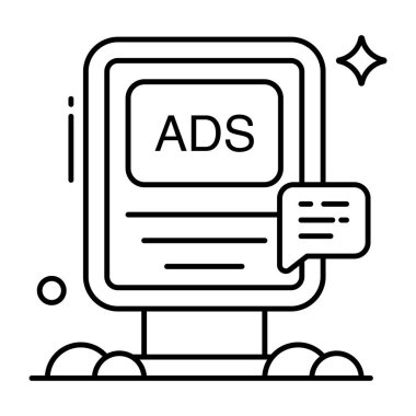 Benzersiz tasarım içinde reklam panosu simgesi