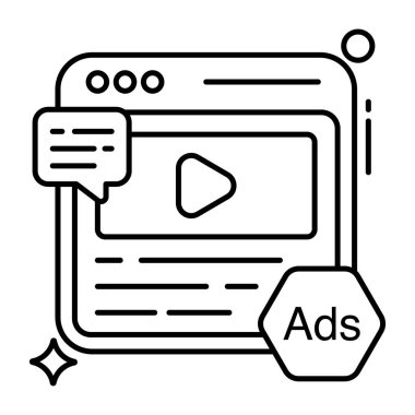 Video web sitesinin bir simge tasarımı 