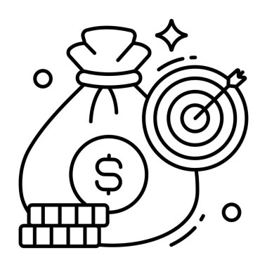 Finansal hedefin simge tasarımı 