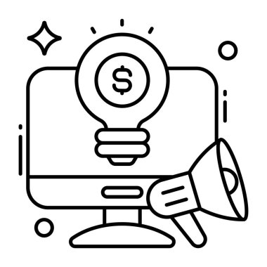 Finansal fikrin mükemmel tasarım simgesi 