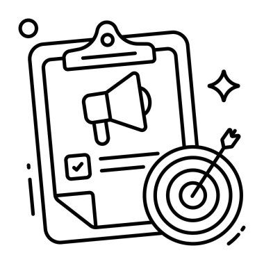 Pazarlama hedefinin mükemmel tasarım simgesi