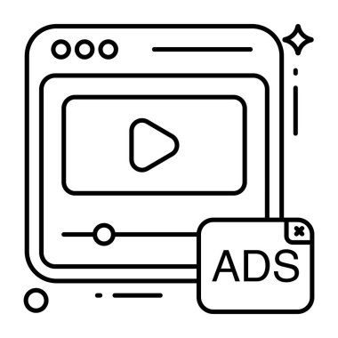 Video web sitesinin bir simge tasarımı 