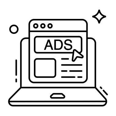 Web reklamının vektör tasarımı, düz simge