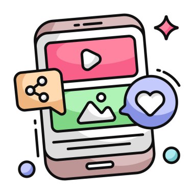 Mobil fotoğraf simgesi, düzenlenebilir vektör 