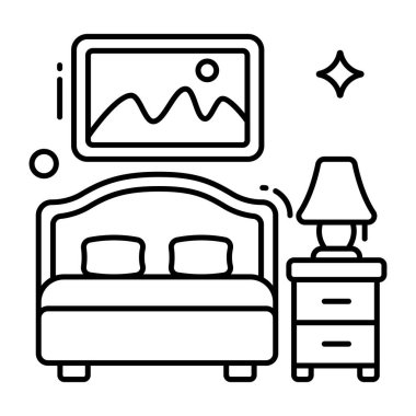 Premium download icon of bed