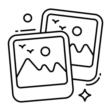 Fotoğrafların modern tasarım simgesi