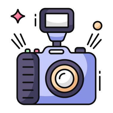 Vector design of camera, photographic equipment