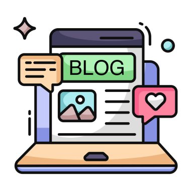Web günlüğünün düzenlenebilir tasarım simgesi