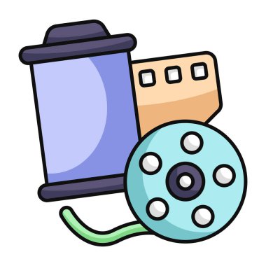 Film makarasının eşsiz tasarım vektörü 