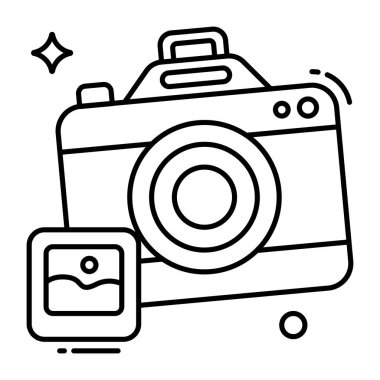 Vector design of camera, photographic equipment
