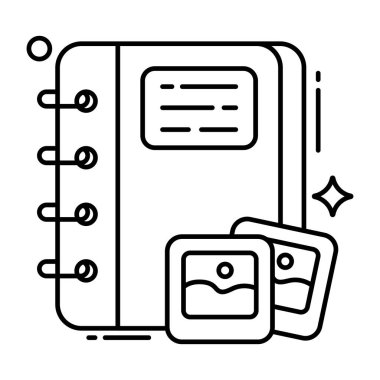 Fotoğraf albümünün mükemmel tasarım simgesi 