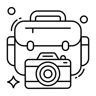 Fotoğraf çantasının moda tasarım simgesi 