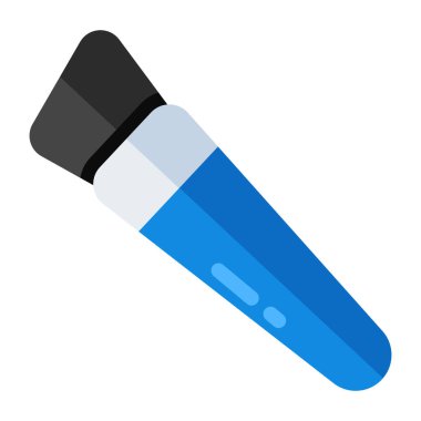 Makyaj fırçası simgesi beyaz arkaplanda izole edildi 