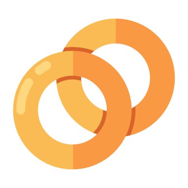 Bileziklerin düz tasarım simgesi kavramsallaştırılıyor 