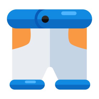 Erkek giyim mağazası, erkek kısa tasarım simgesi 