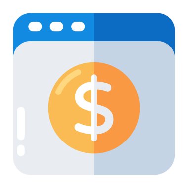 Yatırım web sitesinin kavramsal düz tasarım simgesi 