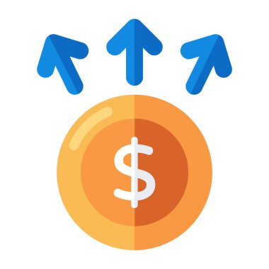 Dolar parasının düzenlenebilir tasarım simgesi