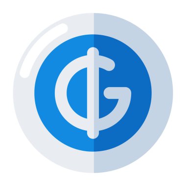 guarani para biriminin düzenlenebilir tasarım simgesi