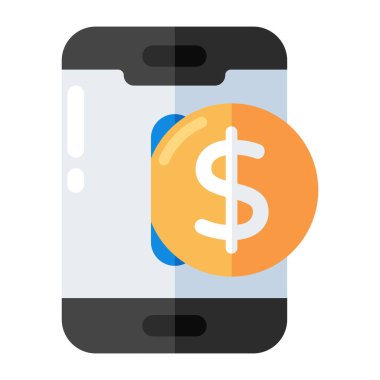 A unique design icon of mobile money 