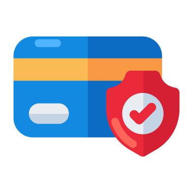 Güvenli ATM kartının modern tasarım simgesi