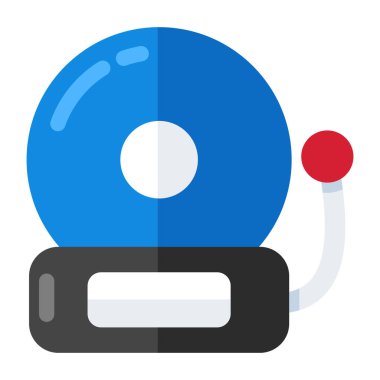 Okul çanının düz tasarım simgesi