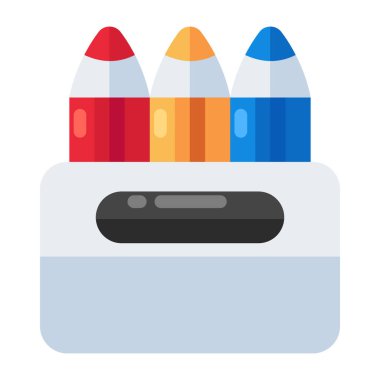       Renkli kalemler, pastel boya ikonu.