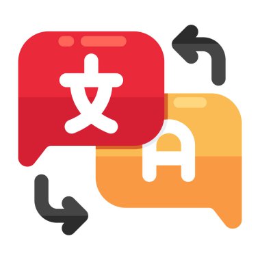      Dil çevirmeni simgesinin vektör tasarımı